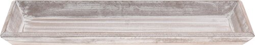 H&S PLATEAU 40X14CM WHITE WASH - afbeelding 1