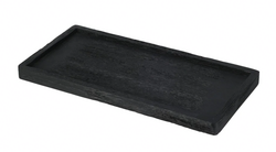 H&S Plateau Mango Hout Zwart 28Cm