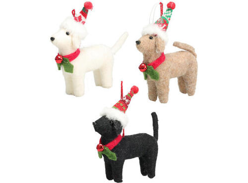 H&S Poedel Hond Hangdeco 15Cm 3Ass