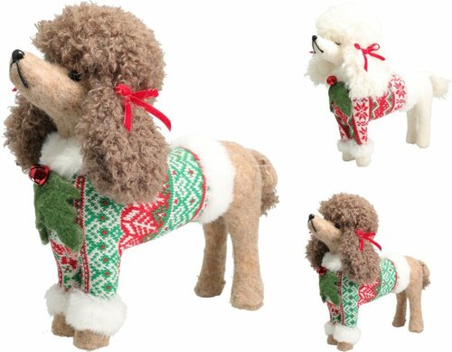 H&S Poedel Hond Staand 31Cm 2Ass