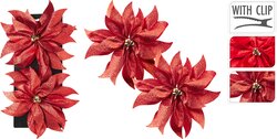 H&S POINSETTIA BLOEM 18CM ROOD 2AS - afbeelding 1