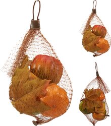 H&S POMPOEN DECO NETJE 15X20CM 2AS - afbeelding 1