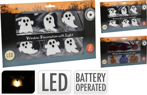 H&S RAAMDECORATIE MET LICHT SET 6 - afbeelding 1