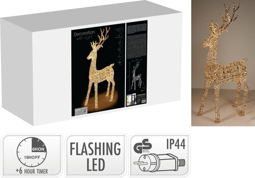 H&S RENDIER 135X64X270CM 5200LED - afbeelding 1