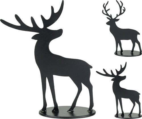 H&S RENDIER 15CM ZWART 2ASS - afbeelding 1