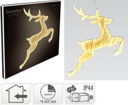 H&S RENDIER 79X73CM 540LED GOUD - afbeelding 1