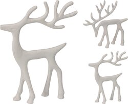 H&S RENDIER WIT 2ASS 15X16CM - afbeelding 1