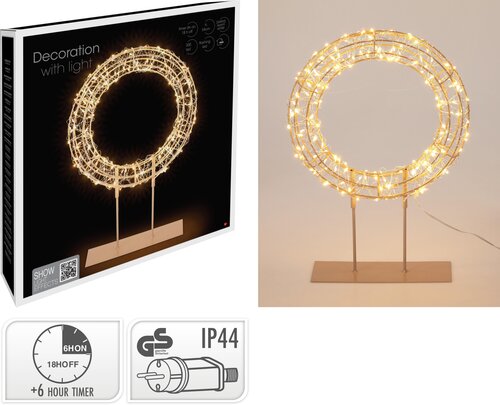 H&S RING LED OP VOETSTUK 54CM WW - afbeelding 1