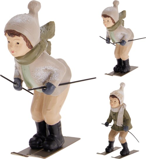H&S SKIEER KIND 8X5X14CM 2ASS - afbeelding 1