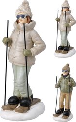 H&S SKIER FIGURE 9X8X20CM 2ASS - afbeelding 1