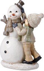 H&S SNEEUWMAN MET KIND 10X8X17CM - afbeelding 3