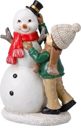 H&S SNEEUWMAN MET KIND 10X8X17CM - afbeelding 3