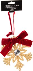 H&S SNEEUWVLOK HANGDECO 10CM GOUD - afbeelding 4