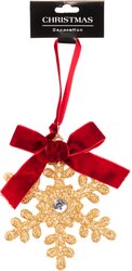 H&S SNEEUWVLOK HANGDECO 10CM GOUD - afbeelding 2