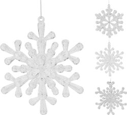 H&S Sneeuwvlok Hangdeco 12X12Cm 3A