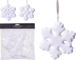 H&S SNEEUWVLOK HANGDECO 20CM 2ASS - afbeelding 1