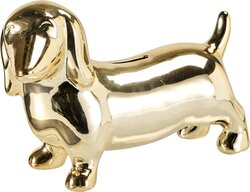 H&S SPAARPOT HOND 22X15CM GOUD