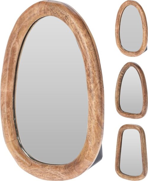 H&S Spiegel Hout 25Cm 3 Ass (F1)