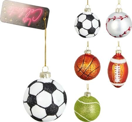 H&S Sportballen Hangdeco 6Cm 5Ass