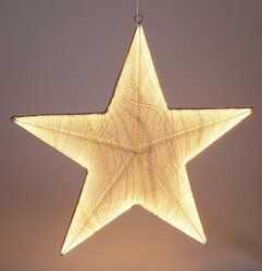 H&S STER 59CM 248LED STOF GOUD - afbeelding 4