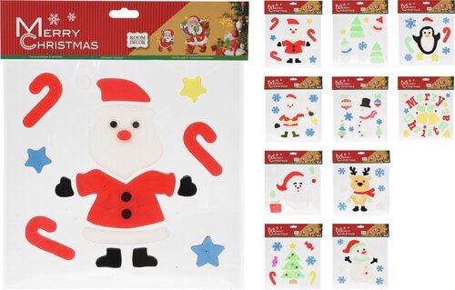 H&S Stickervel Kerst Figuur 10Assorti