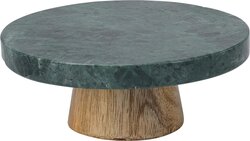 H&S TAARTPLATEAU MARMER 15CM GROEN