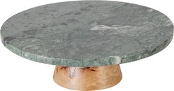 H&S TAARTPLATEAU MARMER 28CM GROEN
