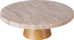 H&S TAARTPLATEAU MARMER 28CM ZAND