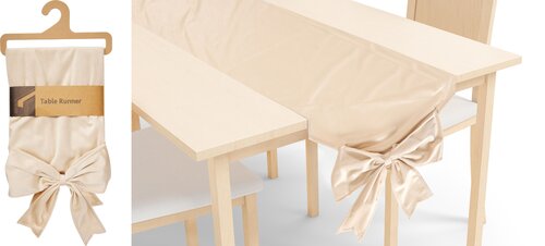 H&S TAFELLOPER 33X240CM BEIGE - afbeelding 1