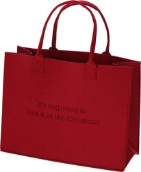 H&S TAS VILT 44X34X18CM 3ASS XMASS - afbeelding 4