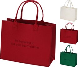 H&S TAS VILT 44X34X18CM 3ASS XMASS - afbeelding 1