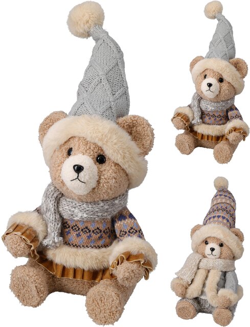 H&S TEDDY BEER 48CM 2ASS DESIGN - afbeelding 1