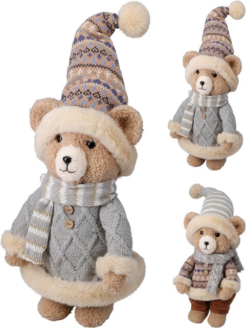 H&S TEDDY BEER 50CM 2ASS DESIGN - afbeelding 1