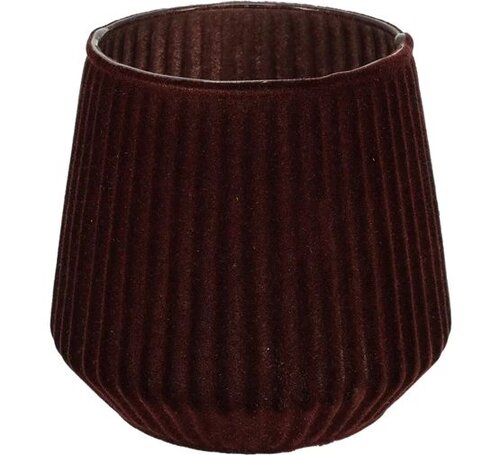 H&S Theelichthouder 11Cm Bruin