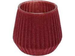 H&S Theelichthouder 9Cm Glas Rpink