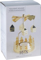 H&S THEELICHTHOUDER CAROUSEL GOUD - afbeelding 2