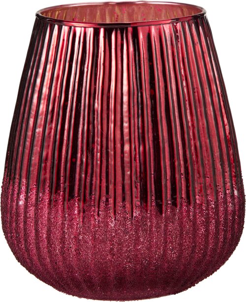 H&S THEELICHTHOUDER D13CM BURGUNDY