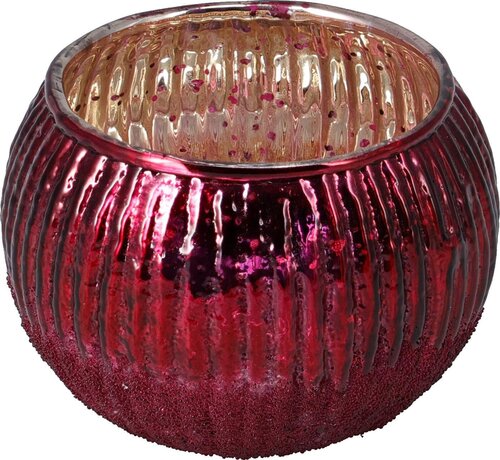 H&S THEELICHTHOUDER D9CM BURGUNDY