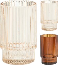 H&S THEELICHTHOUDER GLAS 10CM - afbeelding 1