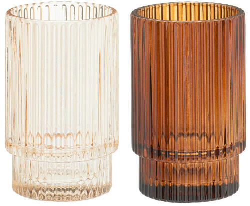 H&S Theelichthouder Glas 10Cm ASS 2
