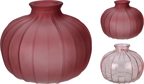 H&S Vaas 9Cm Gekleurd Glas 3Ass