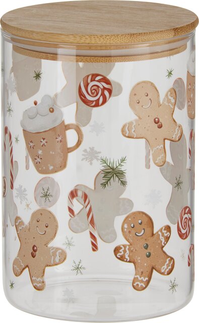 H&S VOORRAADPOT GLAS KERST