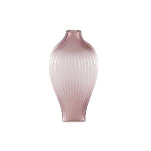 PTMD Halde Light Purple solid glass vase ribbed high