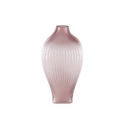 PTMD Halde Light Purple solid glass vase ribbed high