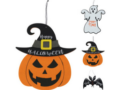 Halloween Hangdeco Vilt 3ass
