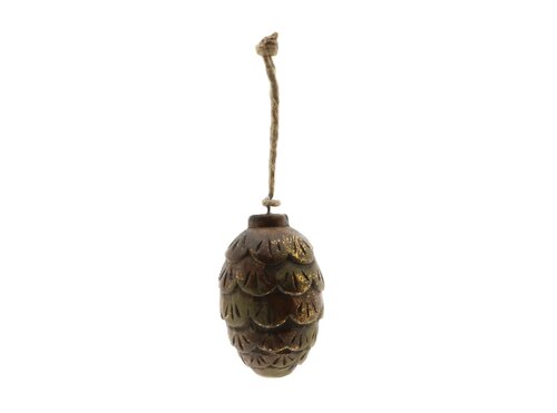 Hang eikel d6h8.5cm groen/goud