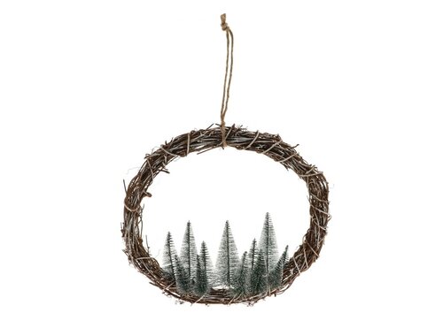 Hanger ring pinetrees d28cm groen
