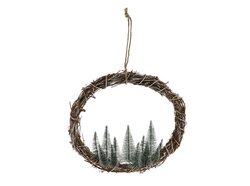 Hanger ring pinetrees d28cm groen
