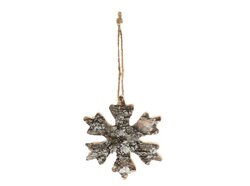 Hanger snowflake l15b1h15cm wit
