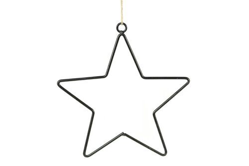 Hanger ster h16cm zwart